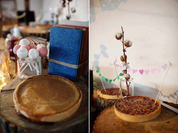 Styling Autumn Wedding| Real Wedding Autumn Wedding Food Ideas |Image courtesy of Julie Kim | Pies and Tarts Bar for your Autumn Wedding |Confetti.co.uk