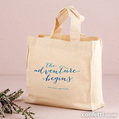 Stash your wedding show goodies in this whimsical tote bag from Confetti.co.uk