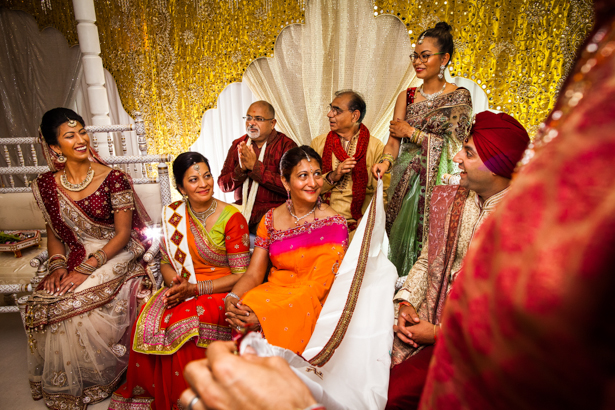 Groom seeing his bride for the first time| Traditional Hindu wedding ceremony customs | Confetti.co.uk