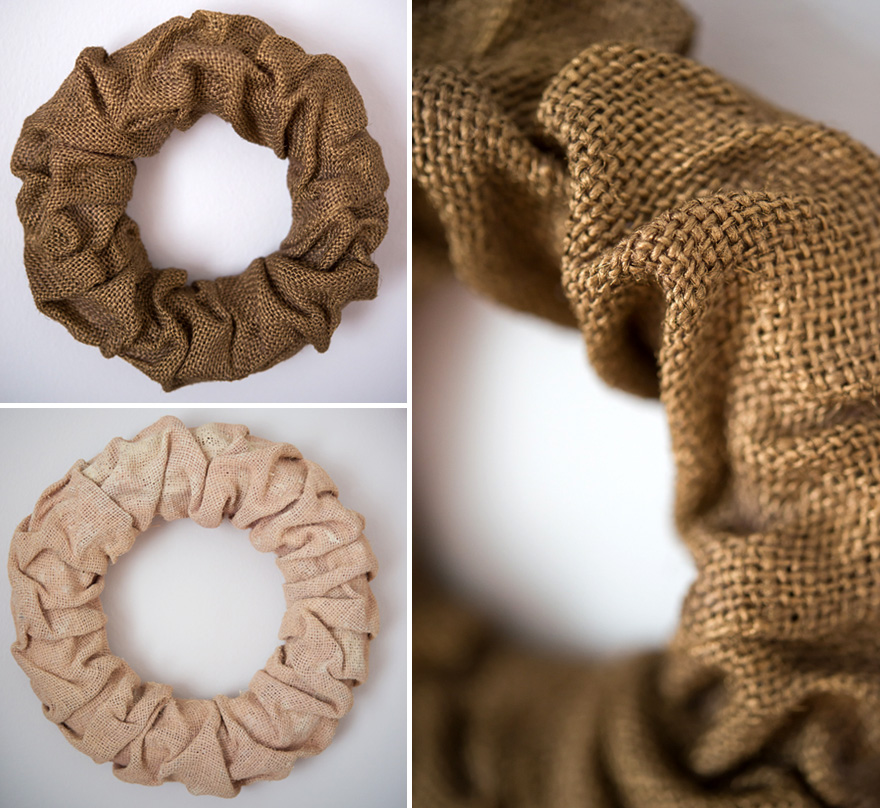 Spray Painted Wreaths - Pink, ivory, and gold DIY burlap wreaths | Confetti.co.uk