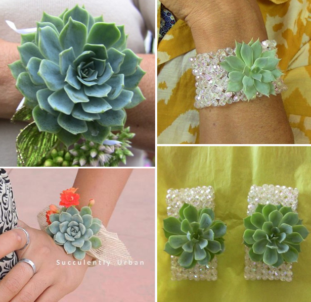 Small wedding succulents as bridesmaid and flower girl corsages | Confetti.co.uk