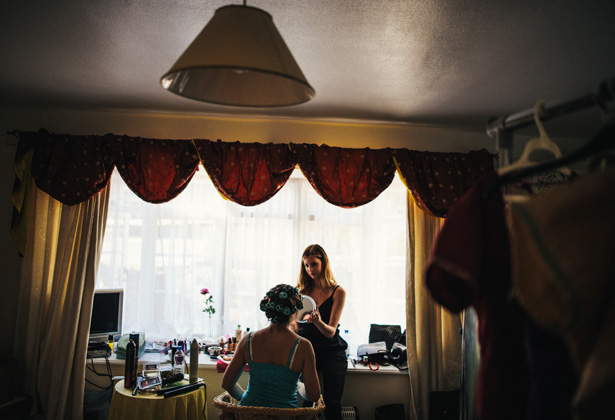 Rosie Finnagan  Makeup artist getting the bride ready for her big day | Francesca & Arun's Fusion Real Wedding | Confetti.co.uk  