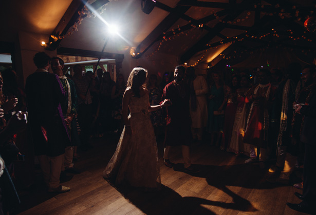 The first dance to Only love by  Ben Howard| Francesca & Arun's Fusion Real Wedding | Confetti.co.uk  