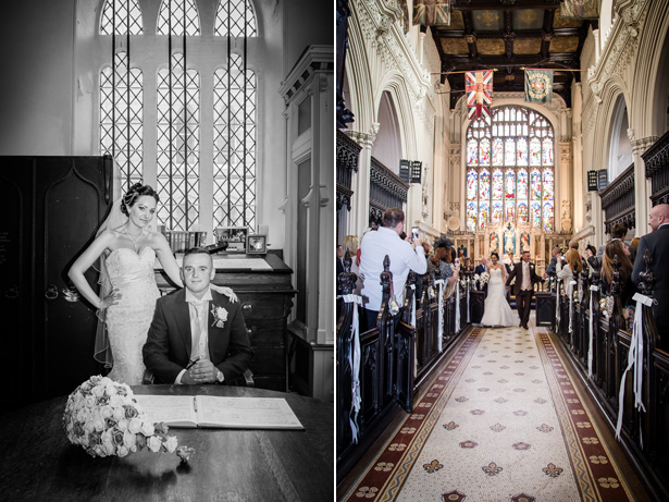 The newlyweds signing the register | Leaving the church as newlyweds | Becki and Rob’s Real Wedding By Jenny Martin Photography | Confetti.co.uk