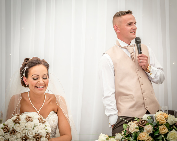 Groom making his wedding speech | Becki and Rob’s Real Wedding By Jenny Martin Photography | Confetti.co.uk