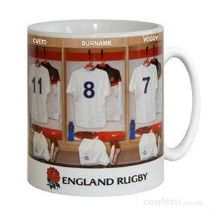 Christmas gift Personalised England rugby mug