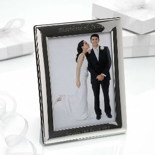 Christmas gift personalised small silver plated photo frame 