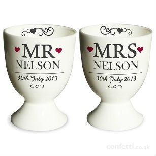 Christmas gift Personalised egg cups