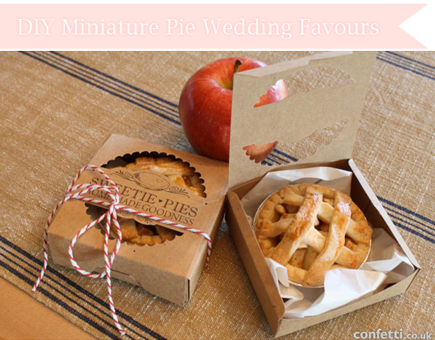 DIY miniature pie wedding favours | Confetti.co.uk