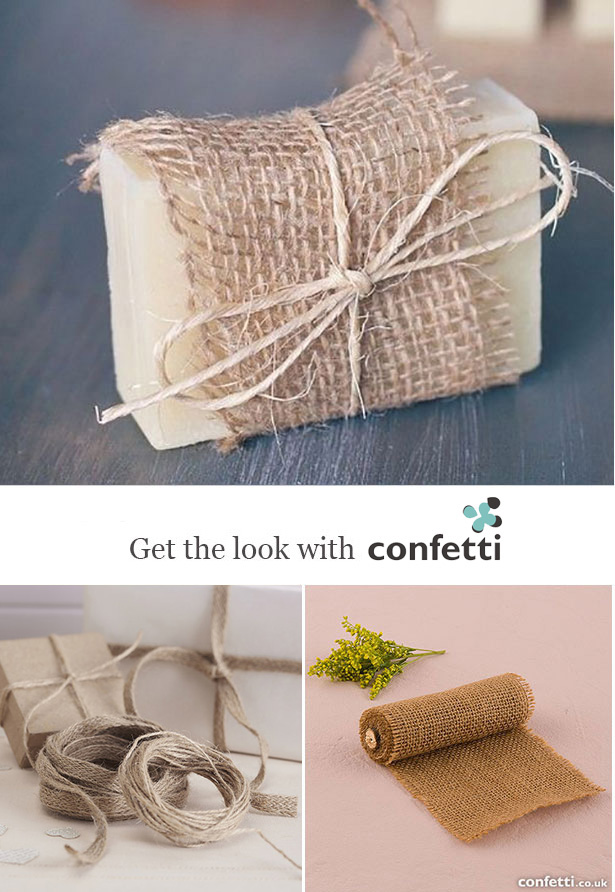 Creative gift wrapping |Burlap wrap and twine gift wrapping | Confetti.co.uk