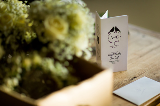 Personalised order of service| Abigail and Chris's Real Christmas Wedding | Confetti.co.uk 