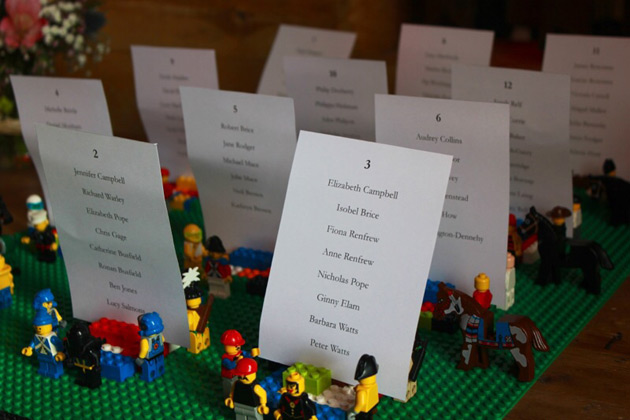 Amazing DIY Ideas From Our Real Weddings | Lego place card holders | Fun and unique DIY place card holders | Confetti.co.uk