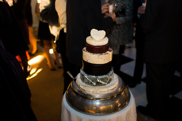 Cheese wedding cake| Abigail and Chris's Real Christmas Wedding | Confetti.co.uk 