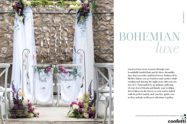 Bohemian Luxe Wedding Theme from Confetti.co.uk