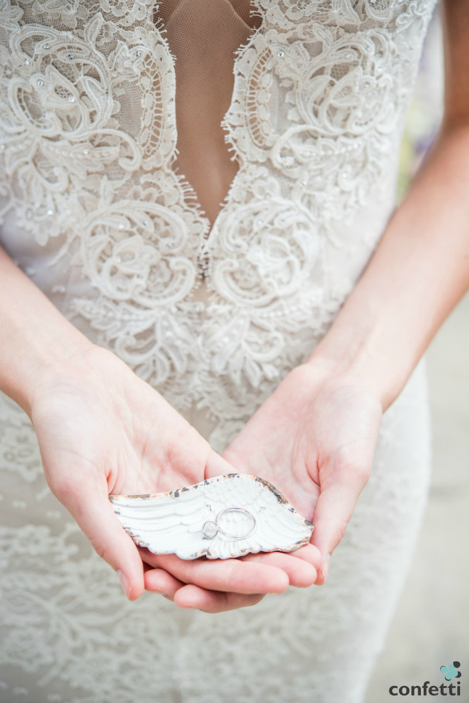 Bride with Confetti.co.u's Feather Ring Dish