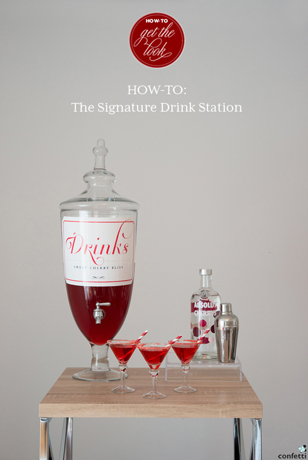 Signature Drink Station DIY Tutorial | Confetti.co.uk