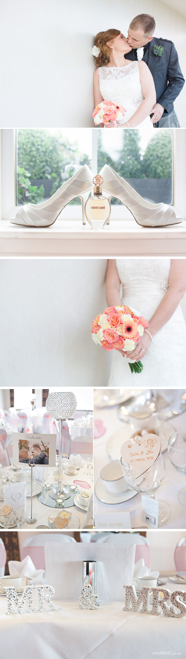 Jill And Colin’s Ivory And Coral Real Wedding | Confetti.co.uk 