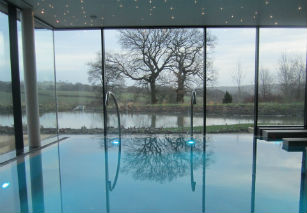 Swimming pool at the Stanley House Hotel and Spa venue Lancashire