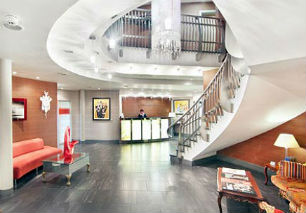 Spiral staircase at the Stanley House Hotel and Spa venue Lancashire