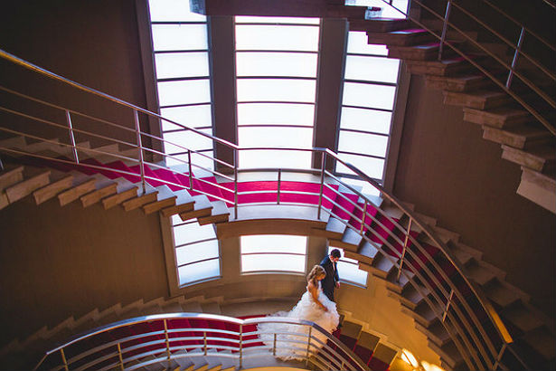 Spiral staircase at Midland Hotel Lancashire Art Deco Venue