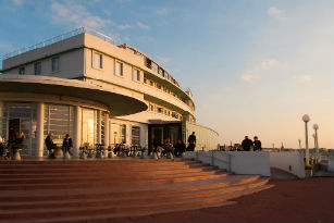 The terrace Sunset at the Midland Hotel Lancashire Art Deco Venue