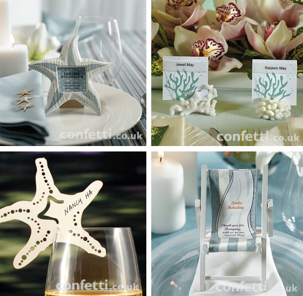 Beach theme table decorations