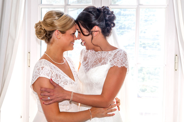 The bride and bridesmaid hugging | Wedding moments you want to capture | Leanne and Chris's Real Italian Wedding | Confetti.co.uk