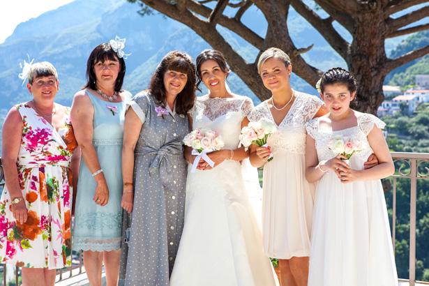 The bride with her female wedding guests | Wedding moments you want to capture | Leanne and Chris's Real Italian Wedding | Confetti.co.uk