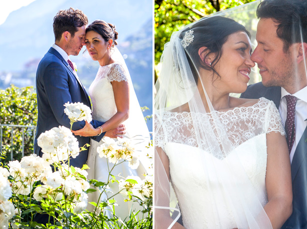 Official wedding shoot by Debbie Sanderson Wedding Photography| Bride and groom in the garden at the Ravello, Italy | Wedding moments you have to capture | Leanne and Chris's Real Italian Wedding | Confetti.co.uk