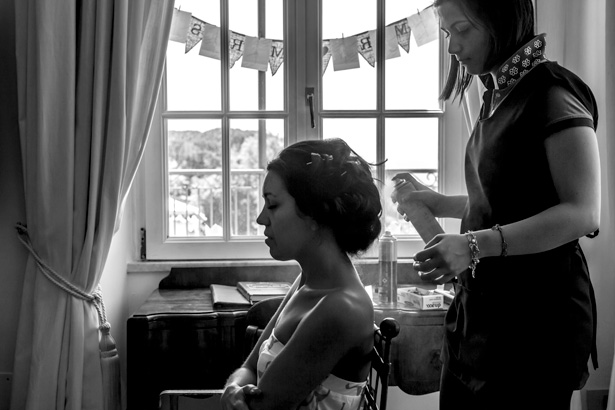 Bride getting ready for her big day| Leanne and Chris's Real Italian Wedding | Confetti.co.uk