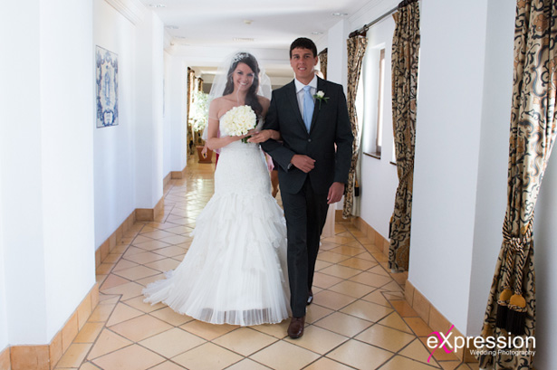 Bride on her way to the ceremony | Debora and James’s real destination wedding | Confetti.co.uk