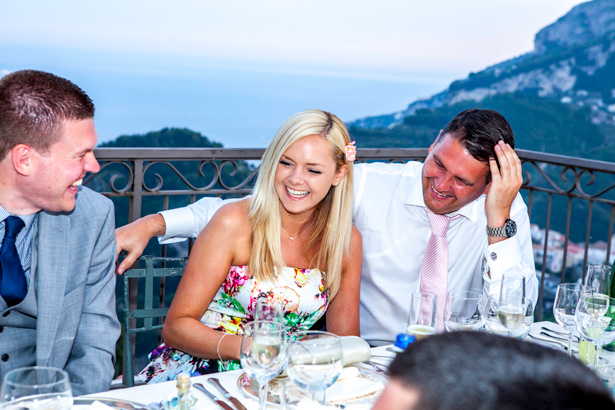 Wedding reception at Villa Maria, Italy | Wedding guests enjoying the reception at Villa Maria | Leanne and Chris's Real Italian Wedding | Confetti.co.uk