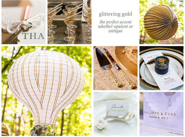 Gold Wedding Theme from Confetti.co.uk