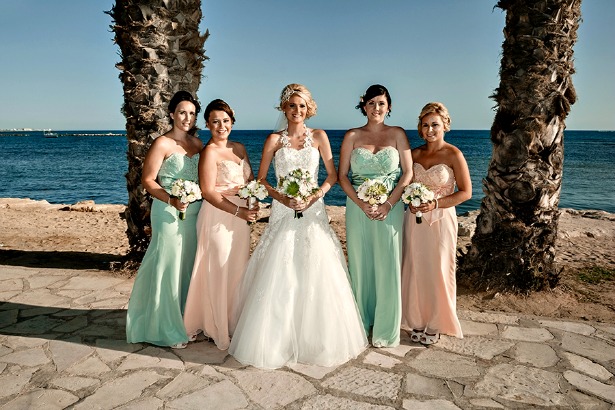 Chantelle and bridesmaids by Silk Blooms