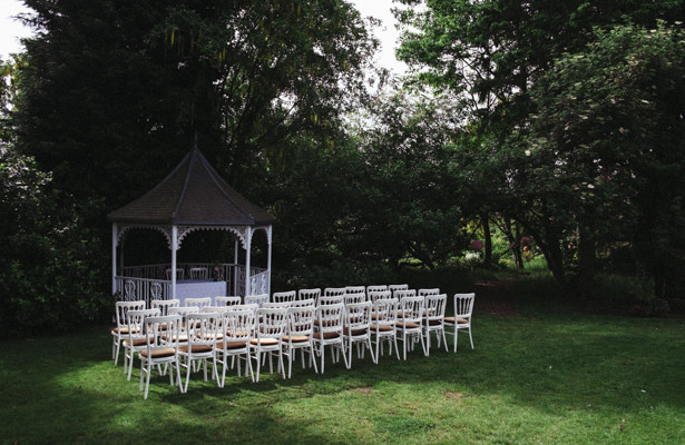 Outside wedding ceremony at Garden Crook Hall & Gardens| Garden wedding ideas |  Steph and Gary's Real Garden Wedding | Confetti.co.uk 