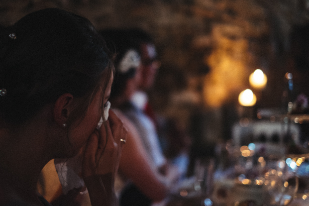 The best man speech | Emotional wedding guests during the best man makes his speech | Vintage wedding ideas | Steph and Gary's Real Garden Wedding | Confetti.co.uk 