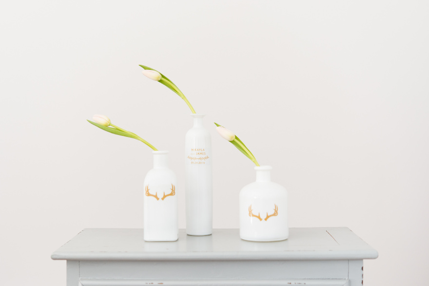 Woodland White Vases | Confetti.co.uk