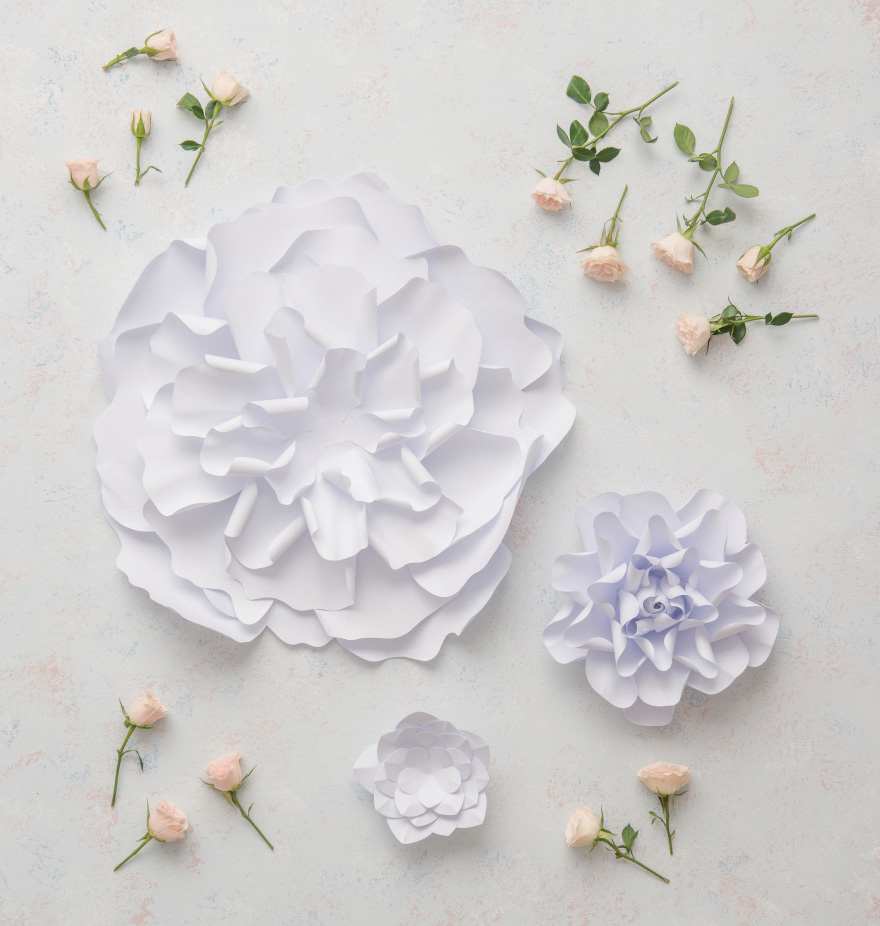 Paper Apple Blossom Dahlia and Peony | Confetti.co.uk