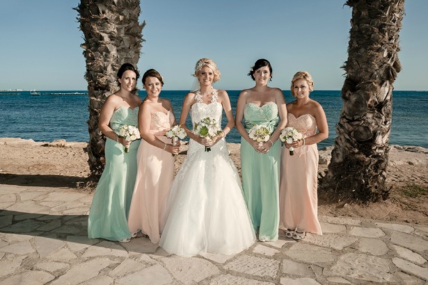 Chantelle's wedding in Cyprus with bouquets by Silk Blooms