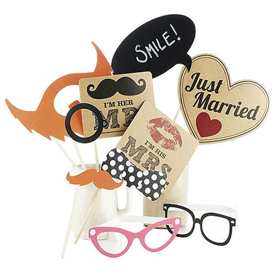 Wedding Photo Booth Props from Confetti.co.uk