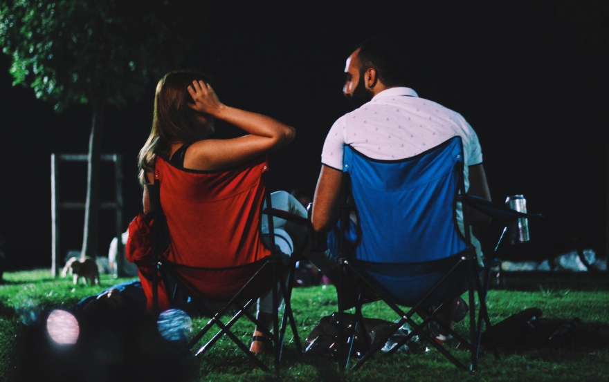 couple on camping trip