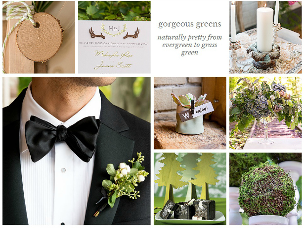 Green wedding decor from Confetti.co.uk