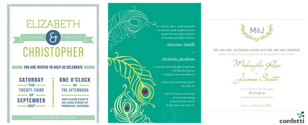 Green wedding invitation inspiration from Confetti.co.uk