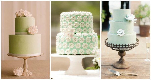 Green wedding cake inspiration from Confetti.co.uk