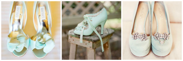 Green wedding shoes inspiration from Confetti.co.uk