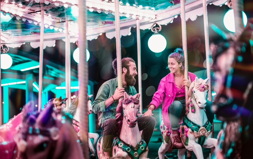 couple recreating first date on first year of marriage bucket list