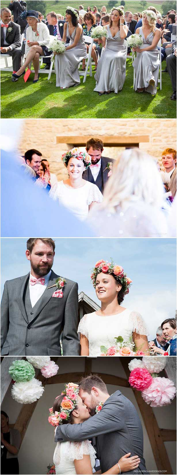 Boho out door wedding ceremony | Lauren and David's real wedding | Confetti.co.uk