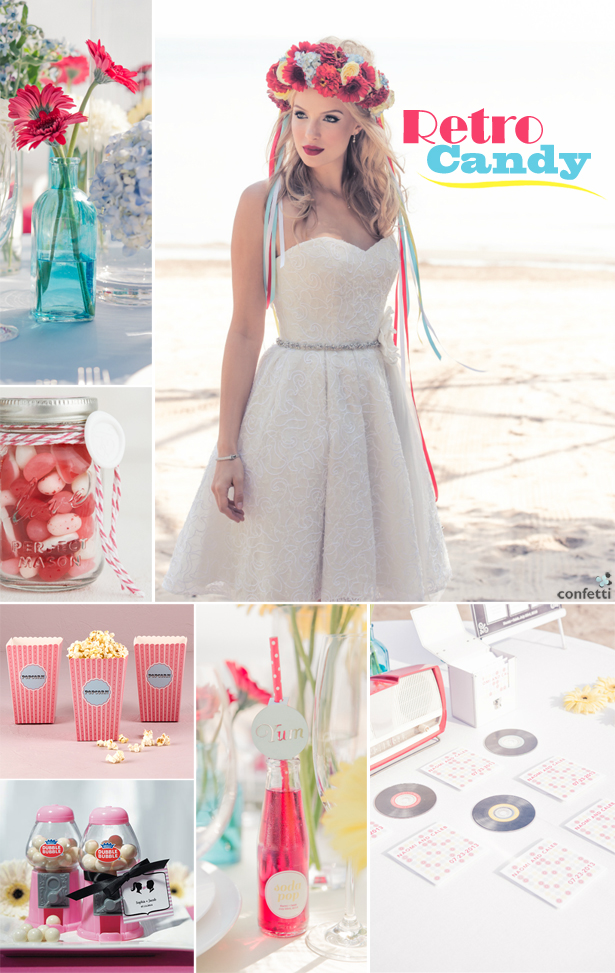 Retro Candy Wedding | Confetti.co.uk