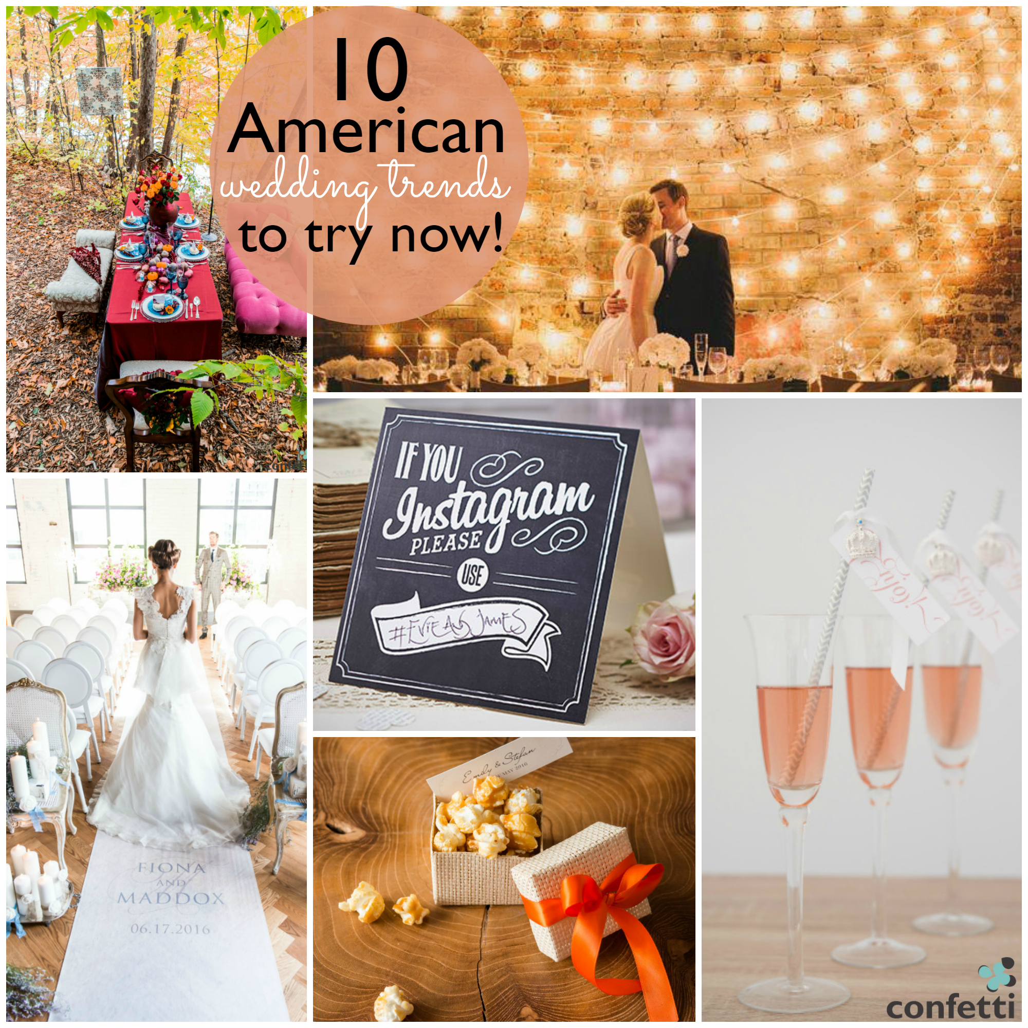 10 American Wedding Trends to Try Now | Confetti.co.uk