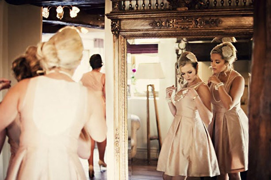 Anna & Gavin’s Vintage Style Real Wedding At Linthwaite House Bridesmaids | Confetti.co.uk